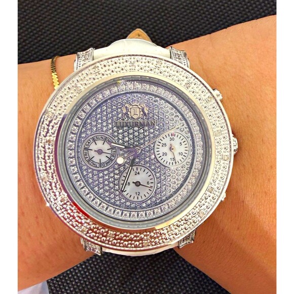 Luxurman New York Montana M0595 Women’s Crystal White Leather Quartz Watch main image 5